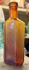Rare 1915 amber poison bottle - 1915,