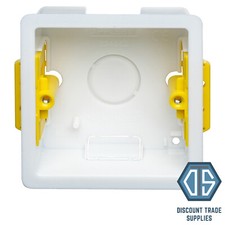 Appleby SB619 35mm Single Dry Lining Fast Fix Box 1 Gang Plasterboard Back Box