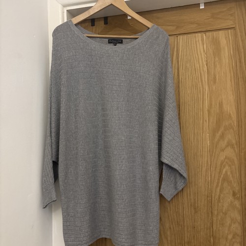 Grey batwing fine knit - grey,