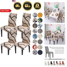 Dining Chair Slipcovers Set of 4 Spandex Polyester Stretch Washable Modern