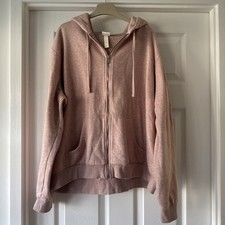 H&M Pink Zip Up Hoodie Size XL