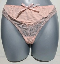 New Secret Lace Thong Lace Detail Panty Pink Medium