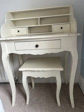 Shabby Chic Childs Bureau Writing Desk and matching stool - used