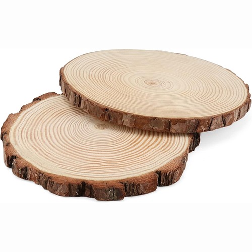Large natural wood log slice - natural,