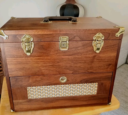 Vintage oak wooden machinist - vintage,