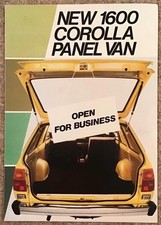 TOYOTA COROLLA PANEL VAN Sales Brochure c1982 #009080C908 SOUTH AFRICA 1600