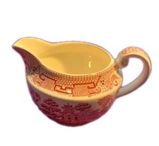 Swinnertons Staffordshire "OLD WILLOW" Creamer Jug. Red Design. Classic Piece.