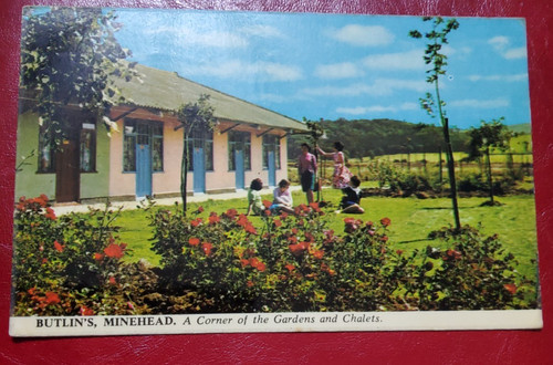 Butlins minehead postcard - butlins,