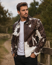 Mens Cowhide Jacket, Genuine