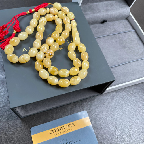 Natural amber misbaha - natural, tasbih