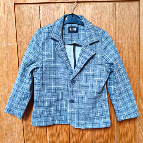 Boys grey check blazer - blazer, jacket
