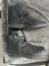 Hotter Boots Black Leather