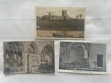 Tewkesbury Abbey, Job Lot Three Old/Vintage Postcards, Early 1900s onwards