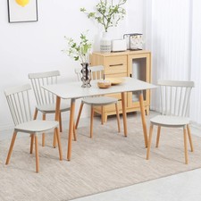 Dining Table Chairs 5Piece Set 4Seater Space Saver Kitchen Tabletop Armless Seat