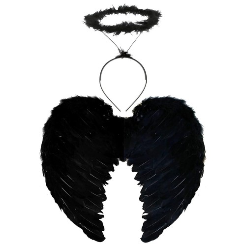 Black feather wings - feather,