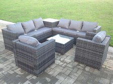 Fimous 8 Seater Wicker Outdoor