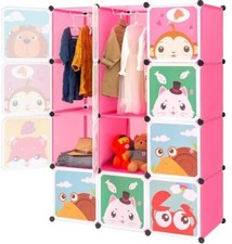 BRIAN & DANY Cartoon Clothes Closet Wardrobe DIY Modular Storage Organizer, 8...