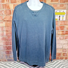 Fat Face Mens XXL Blue Cotton Sweatshirt Pullover Crew Neck Casual Top