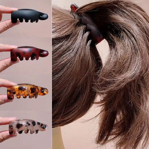 4pcs small banana hair clips - banana,