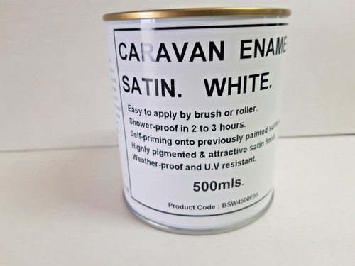 500mls satin white caravan - 500mls,