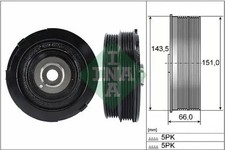 Crankshaft Pulley with vibration damper 544 0069 10 INA for BMW 3 3 Touring 5