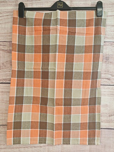 Vintage tea towel checked - tea,