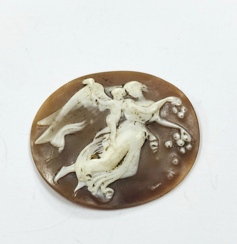 Antique carved shell cameo - shell,