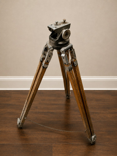 Wooden surveyor tripod antique - wooden,