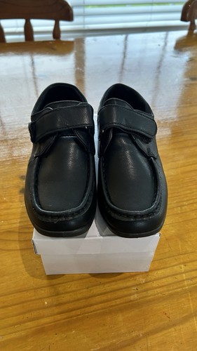 Boys black school shoes strap - boys,