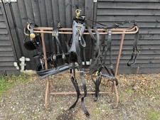 Complete Patent Black Leather Harness W/Brass, Cob Size, Tie Down