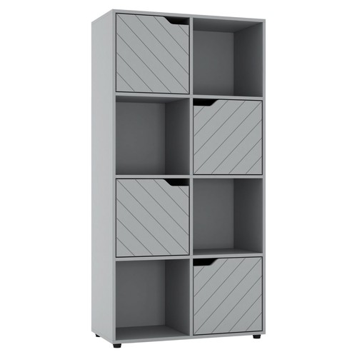 Wooden cube bookcase line - bookcase, door