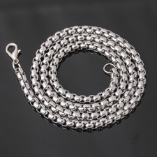 5pcs/lot Stainless Steel Square Rolo Link Chain Box Chain Necklace for Men Women