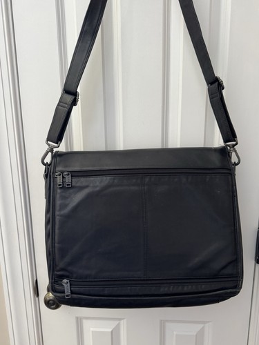 Tumi messenger black leather - tumi,