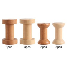 3Pcs Sewing Bobbins Wood
