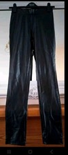 primark black faux leather high waist  leggings / jeans uk 6/8 new no tag