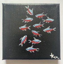 OOAK Neon Tetra - 9.8cm x