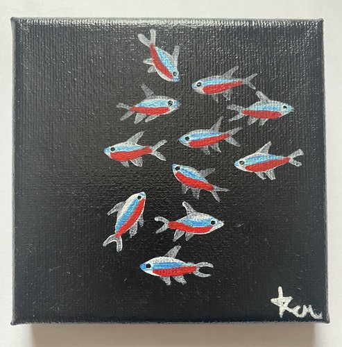 Ooak neon tetra - neon, x