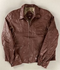Vintage Leather Bomber Jacket
