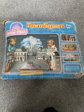 Vintage Disney World Magic Town Square Play Set Original Box Sears Playset 1988