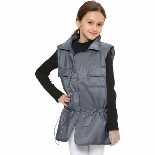 Kids girls sleeveless coat - sleeveless,