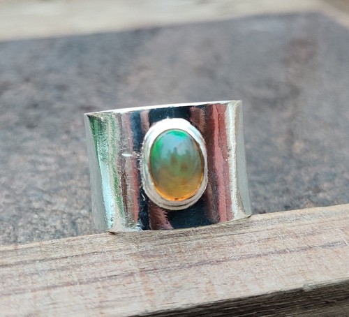 Ethiopian opal ring 925 - ethiopian,
