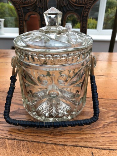 1930s ornate glass biscuit