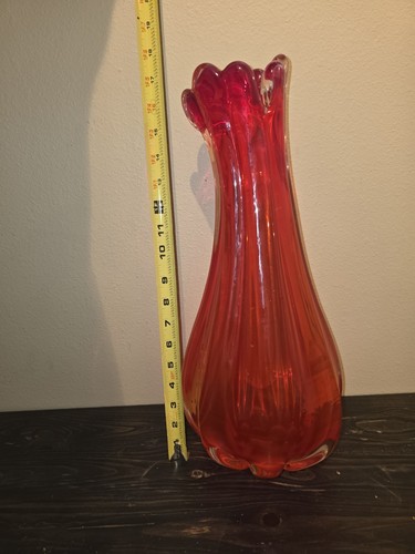 Large amberina ribbed h - large,