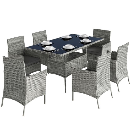 Outsunny rattan dining set - outsunny,