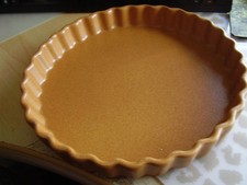 Stoneware Emile Henry Fluted Quiche ~ Flan ~ Pie  Dish ~ Brown