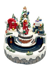 Animated Christmas Train Tunnel Scene Musical Light Up Ornament NEW | C55 G430
