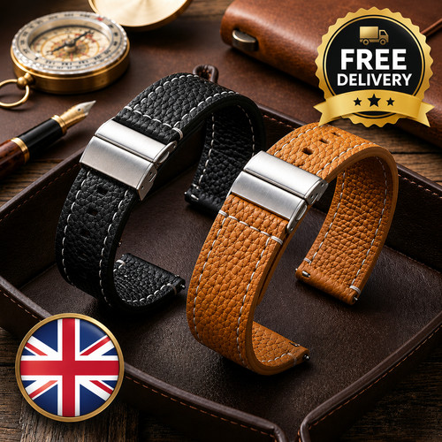 Men genuine leather - men's, watch