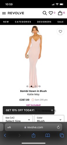 Katie may bambi - gown, nude