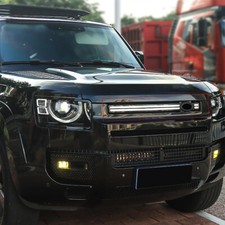 GLOSS BLACK LED LIGHT FRONT GRILLE FOR LAND ROVER DEFENDER 90 110 130 L663 20-24