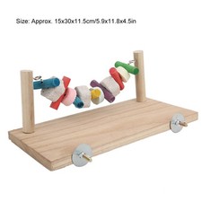 Multifunction Wood Jumping Platform Anti Bite Chewing Toy For Hamster Rabbit